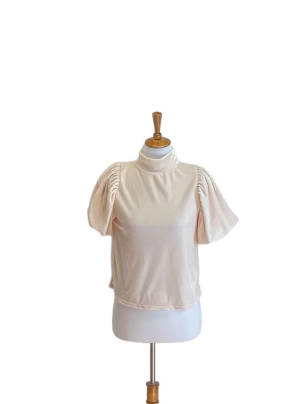 NS!!!   Free People Claudia Blouse Pink Size XS Coquette Romantic Velvet Bohemia